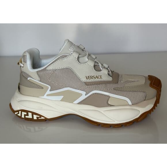 Versace Mercury Women’s White/Beige Sneakers 9 US (39 Euro) 1016318 NIB $890 - Picture 8 of 16
